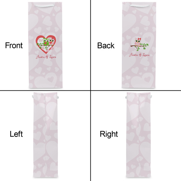 Valentine Owls Wine Gift Bag - Matte - Approval