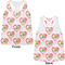 Valentine Owls Womens Racerback Tank Tops - Medium - Front and Back
