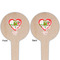 Valentine Owls Wooden 4" Food Pick - Round - Double Sided - Front & Back