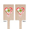 Valentine Owls Wooden 6.25" Stir Stick - Rectangular - Double Sided - Front & Back