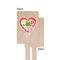 Valentine Owls Wooden 6.25" Stir Stick - Rectangular - Single - Front & Back