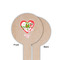 Valentine Owls Wooden 6" Food Pick - Round - Single Sided - Front & Back