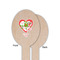 Valentine Owls Wooden Food Pick - Oval - Single Sided - Front & Back