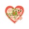 Valentine Owls Wooden Sticker - Main