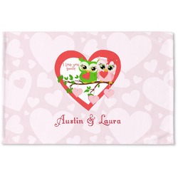 Valentine Owls Woven Mat (Personalized)