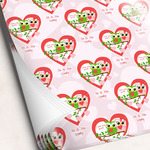 Valentine Owls Wrapping Paper Sheets - Single-Sided - 20" x 28" (Personalized)