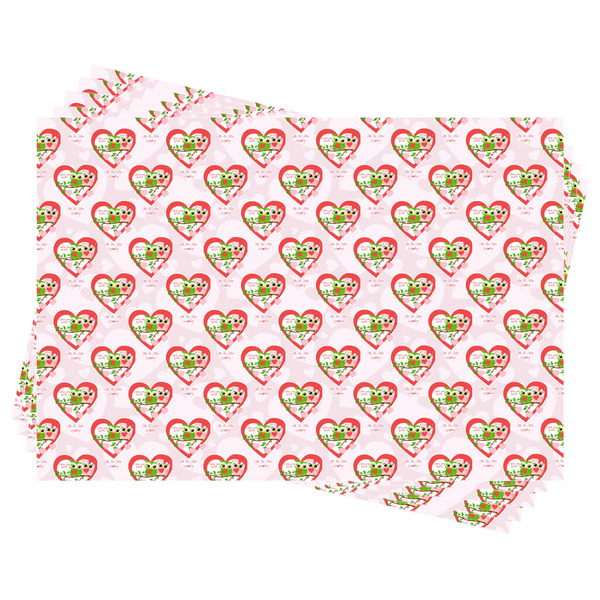 Valentine Owls Wrapping Paper - Front & Back - Sheets Approval