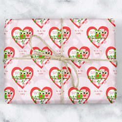 Valentine Owls Wrapping Paper (Personalized)