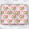 Valentine Owls Wrapping Paper Roll - Matte - Wrapped Box