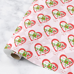 Valentine Owls Wrapping Paper Roll - Medium (Personalized)