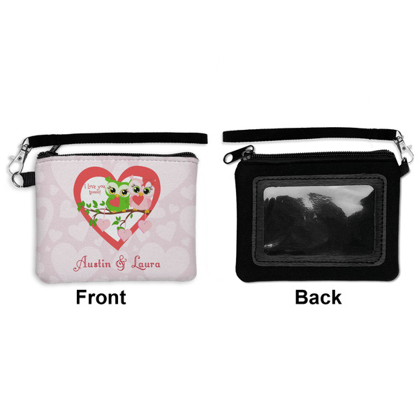 Valentine Owls Wristlet ID Cases - Front & Back