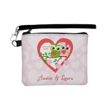 Valentine Owls Wristlet ID Case w/ Couple's Names