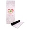 Valentine Owls Yoga Mat with Black Rubber Back Full Print View