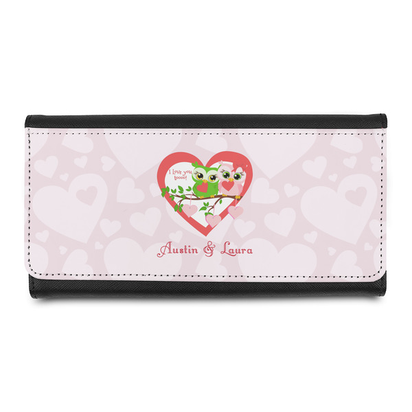 Custom Valentine Owls Leatherette Ladies Wallet (Personalized)