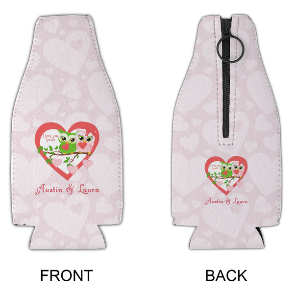 Valentine Owls Zipper Bottle Cooler - APPROVAL