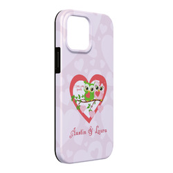 Valentine Owls iPhone Case - Rubber Lined - iPhone 13 Pro Max (Personalized)