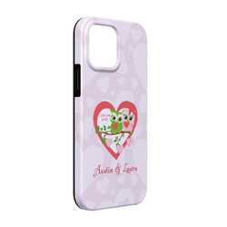 Valentine Owls iPhone Case - Rubber Lined - iPhone 13 Pro (Personalized)