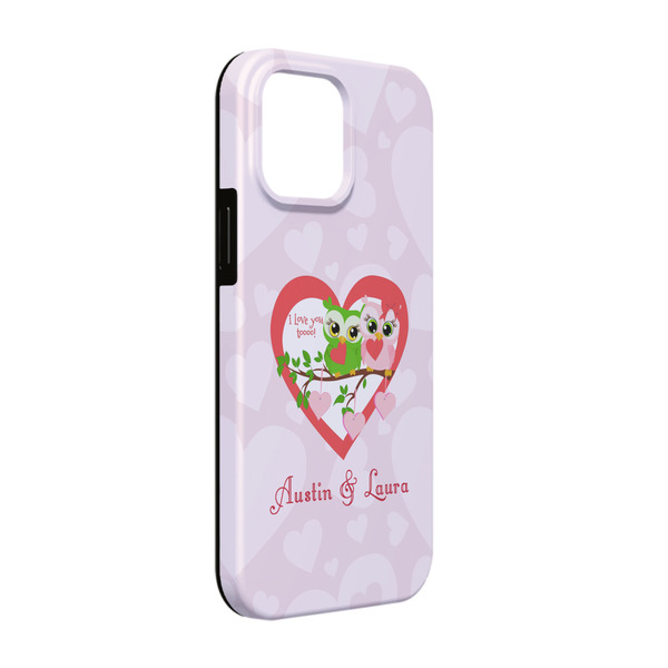 Custom Valentine Owls iPhone Case - Rubber Lined - iPhone 13 (Personalized)