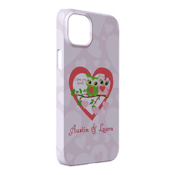 Valentine Owls iPhone Case - Plastic - iPhone 14 Plus (Personalized)