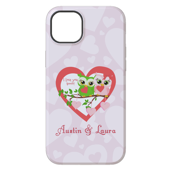 Valentine Owls iPhone 14 Plus Tough Case - Back