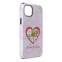 Valentine Owls iPhone Case - Rubber Lined - iPhone 14 Pro Max (Personalized)