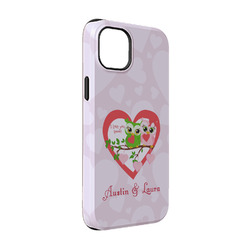 Valentine Owls iPhone Case - Rubber Lined - iPhone 14 Pro (Personalized)