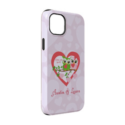 Valentine Owls iPhone Case - Rubber Lined - iPhone 14 (Personalized)