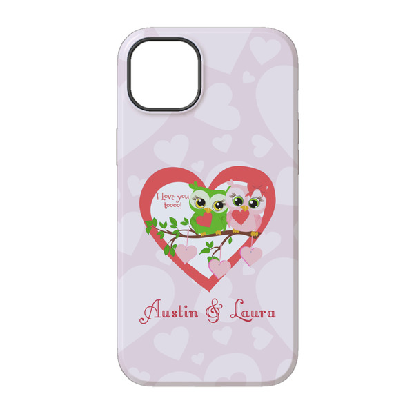 Valentine Owls iPhone 14 Tough Case - Back