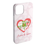 Valentine Owls iPhone Case - Plastic - iPhone 15 Plus (Personalized)