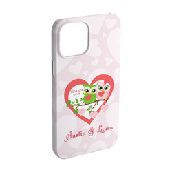 Valentine Owls iPhone Case - Plastic - iPhone 15 Pro (Personalized)