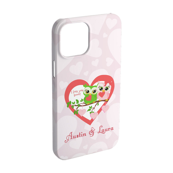 Custom Valentine Owls iPhone Case - Plastic - iPhone 15 Pro (Personalized)