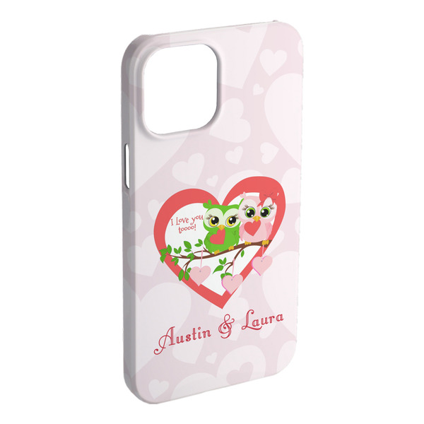 Custom Valentine Owls iPhone Case - Plastic (Personalized)