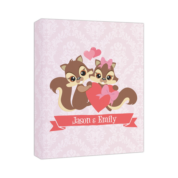 Custom Chipmunk Couple Canvas Print (Personalized)