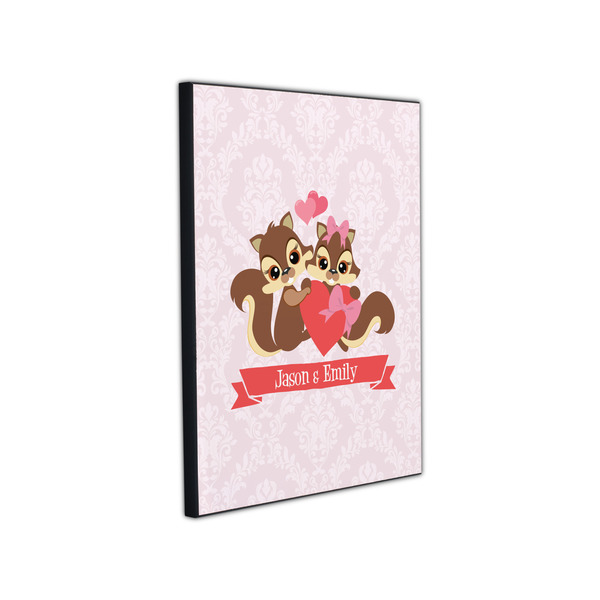 Chipmunk Couple 11x14 Wood Print - Angle View