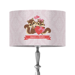 Chipmunk Couple 12" Drum Lamp Shade - Fabric (Personalized)