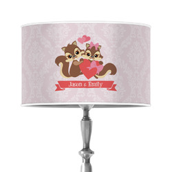 Chipmunk Couple 12" Drum Lamp Shade - Poly-film (Personalized)