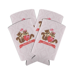 Chipmunk Couple Can Cooler (tall 12 oz) - Set of 4 (Personalized)