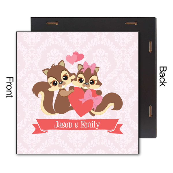 Chipmunk Couple 12x12 Wood Print - Front & Back View