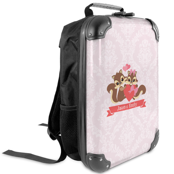Custom Chipmunk Couple Kids Hard Shell Backpack (Personalized)