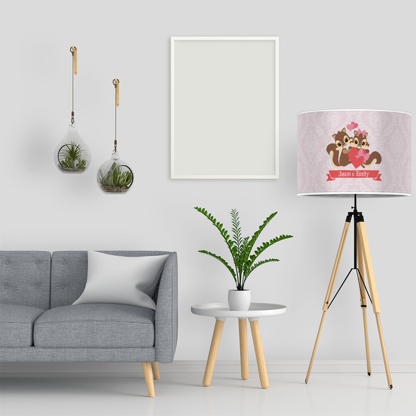 Chipmunk Couple 16" Drum Lampshade - LIFESTYLE