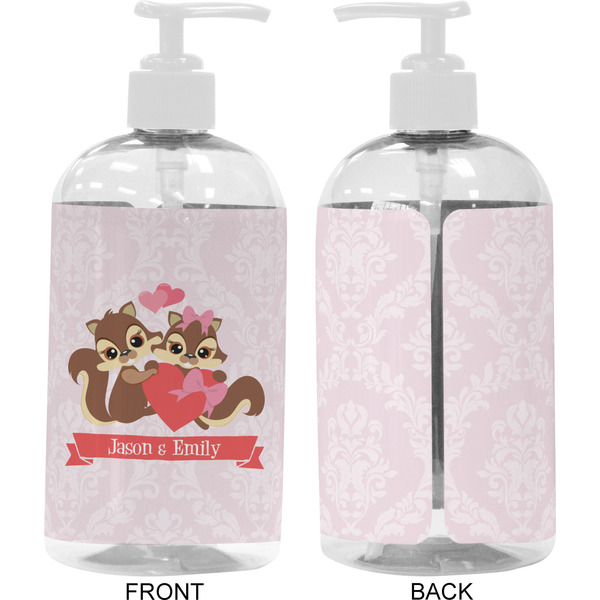 Chipmunk Couple 16 oz Plastic Liquid Dispenser- Approval- White