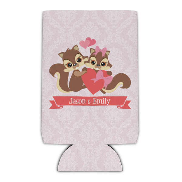 Custom Chipmunk Couple Can Cooler (Personalized)