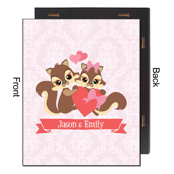 Chipmunk Couple 16x20 Wood Print - Front & Back View