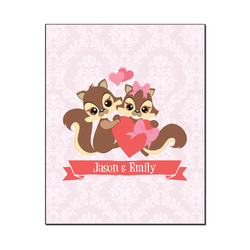 Chipmunk Couple Wood Print - 16x20 (Personalized)
