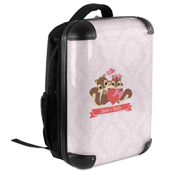 Chipmunk Couple 18" Hard Shell Backpacks - ANGLED VIEW