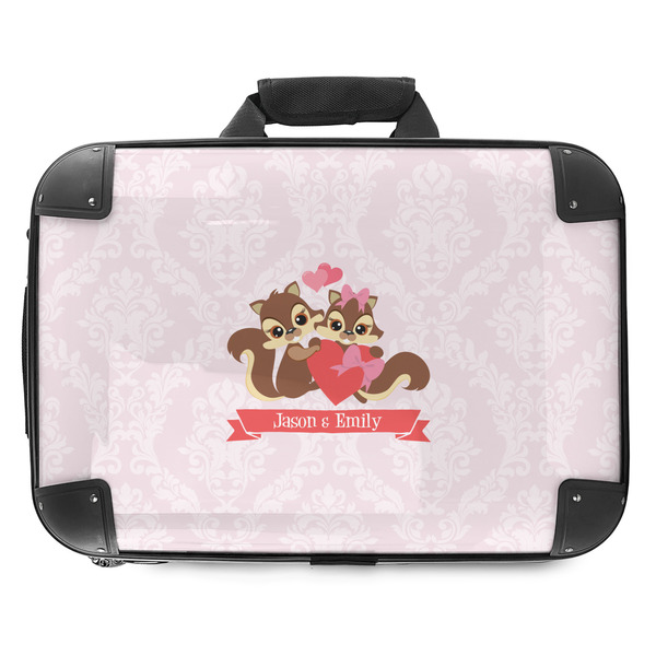 Custom Chipmunk Couple Hard Shell Briefcase - 18" (Personalized)