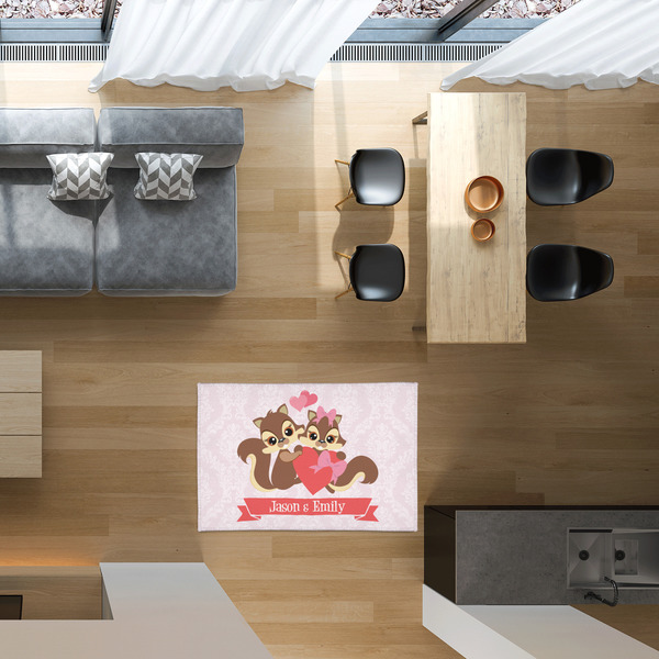 Chipmunk Couple 2'x3' Indoor Area Rugs - IN CONTEXT