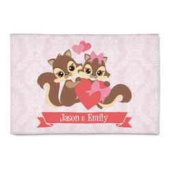 Chipmunk Couple 2' x 3' Patio Rug (Personalized)