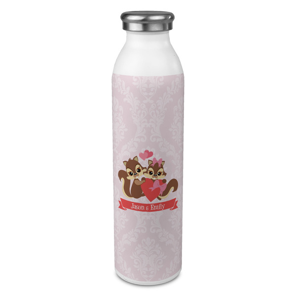 Custom Chipmunk Couple 20oz Stainless Steel Water Bottle - Full Print (Personalized)