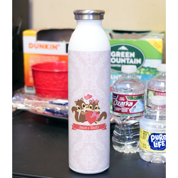 Chipmunk Couple 20oz Water Bottles - Full Print - In Context